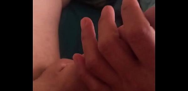  wife stroking hard cock